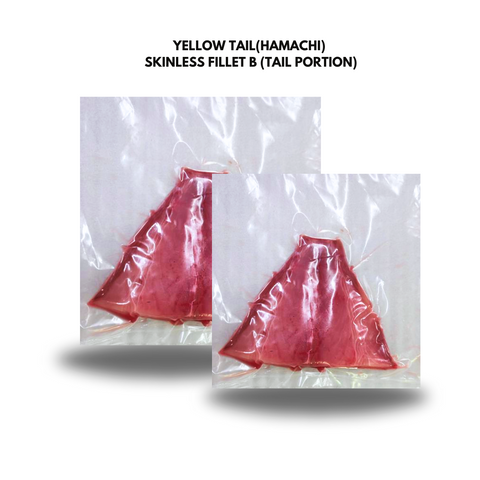 Frozen Yellowtail (Hamachi): Skinless Fillet B (Tail Portion)